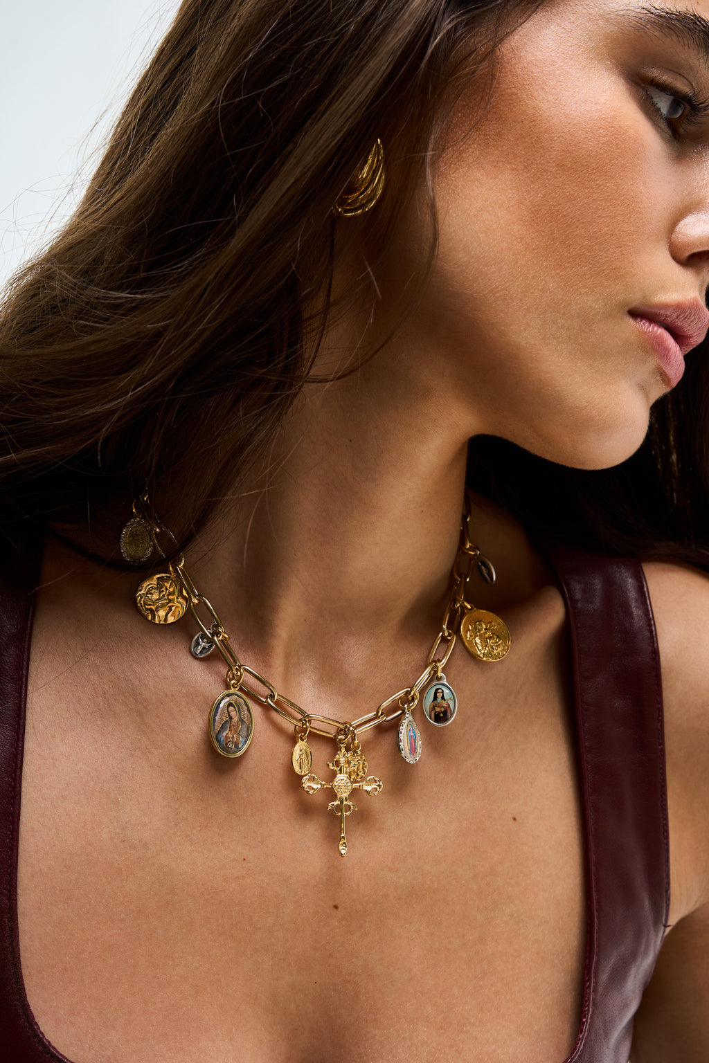 【MARTHA CALVO】Melody gold-tone, quartz necklace ネックレス Martha Calvo - Melody Gold-tone, Quartz And Bead Necklace