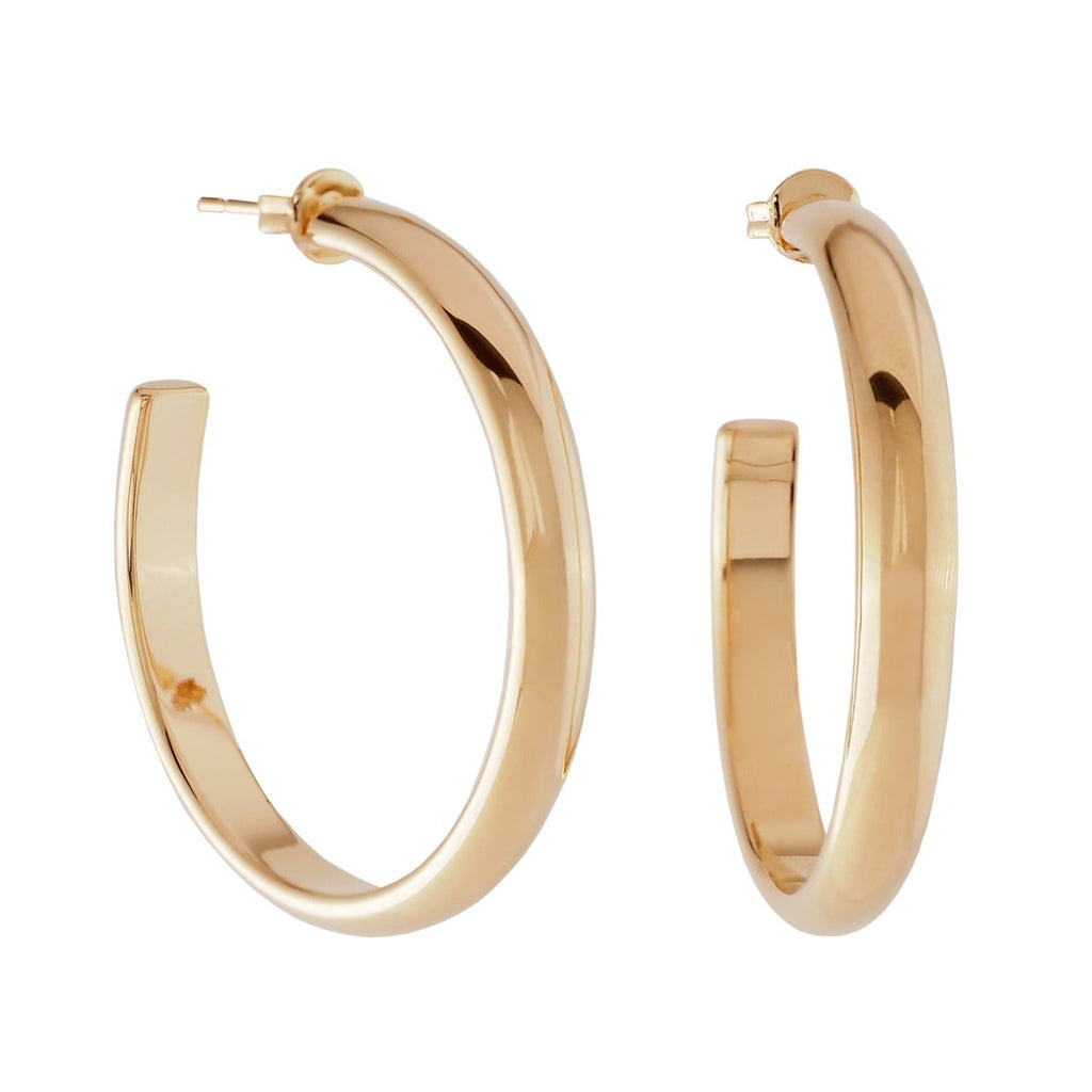 Irina - Gold Beaded Hoop Earrings