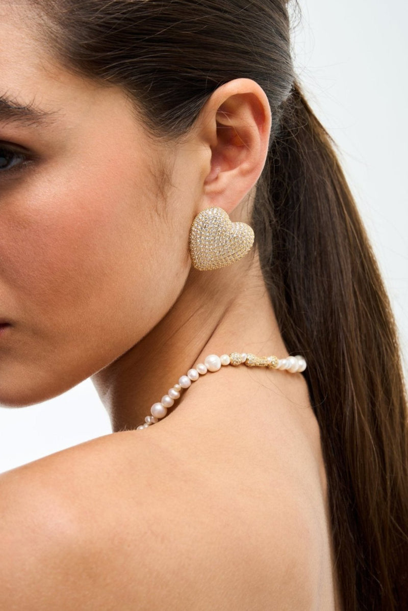 Pave Amor Earrings