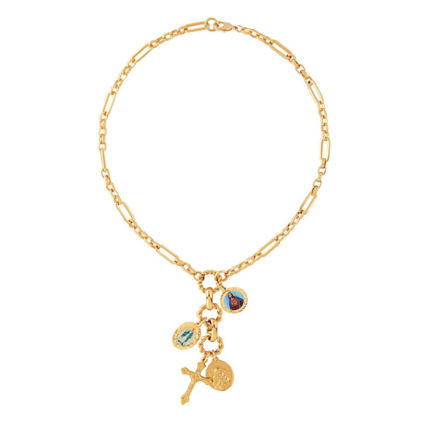 【MARTHA CALVO】Melody gold-tone, quartz necklace ネックレス Martha Calvo - Melody Gold-tone, Quartz And Bead Necklace