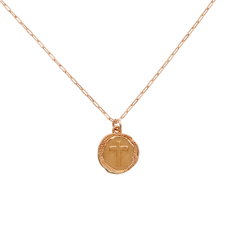 Cross Coin Necklace