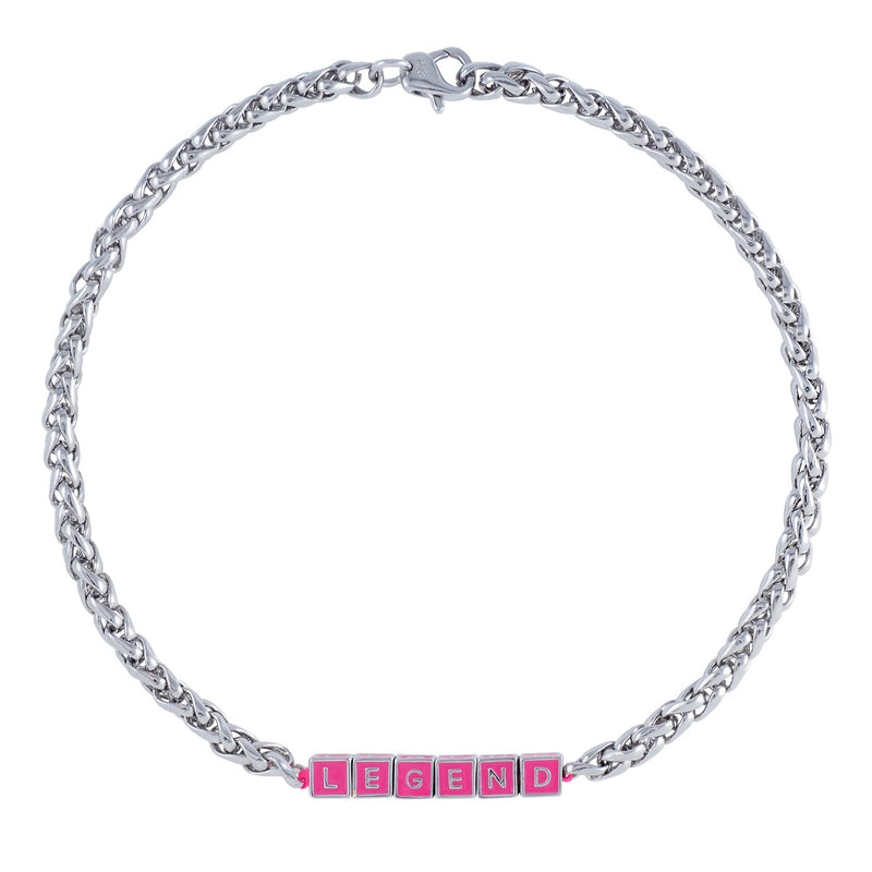 Rhodium Say My Name Necklace