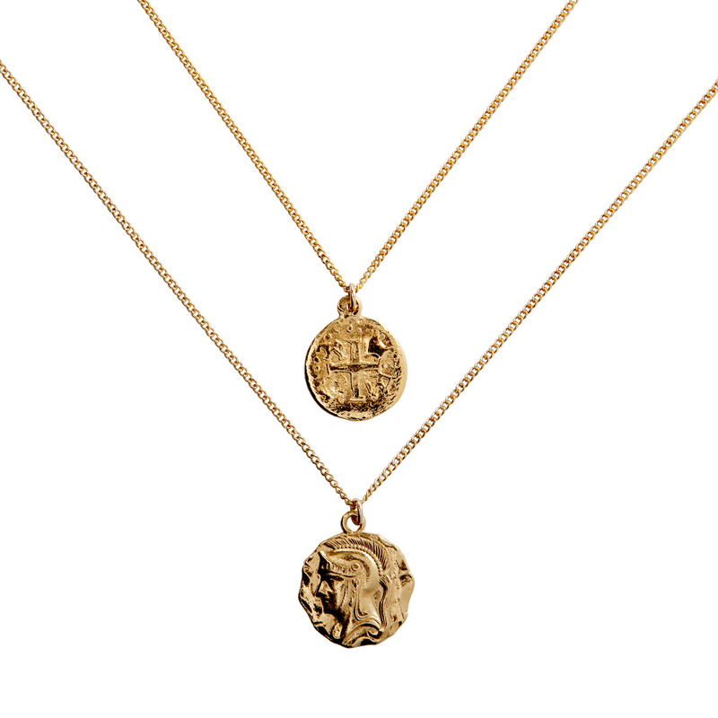 Gold Grecian Coin Necklace by Layer the Love – Local Color NYC